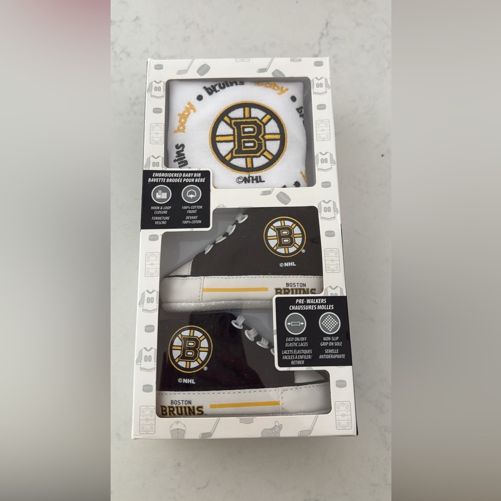 Boston Bruins Baby Pre-Walkers in Black and White